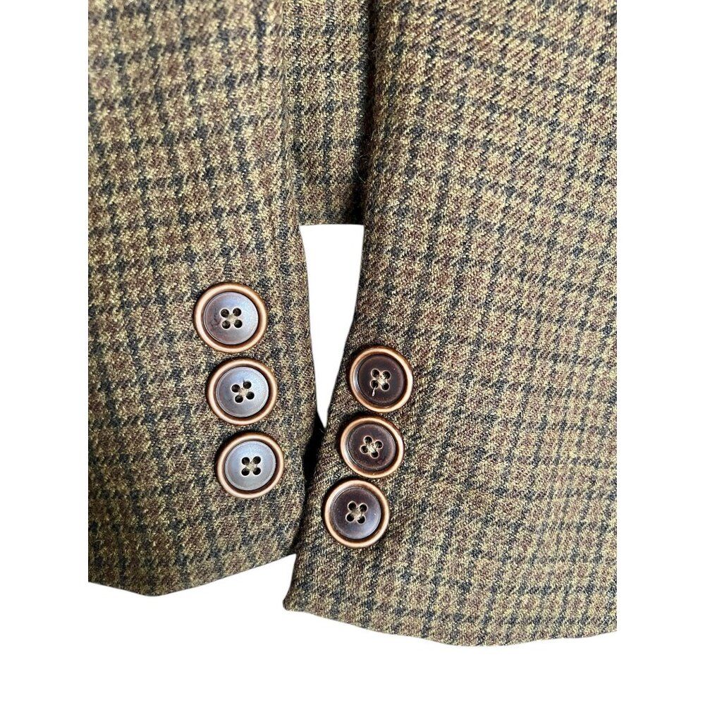Banana Republic Womens Size 4 Tweed Fitted Suitcoat Jeweled Collar Wool & Alpaca - Picture 10 of 13